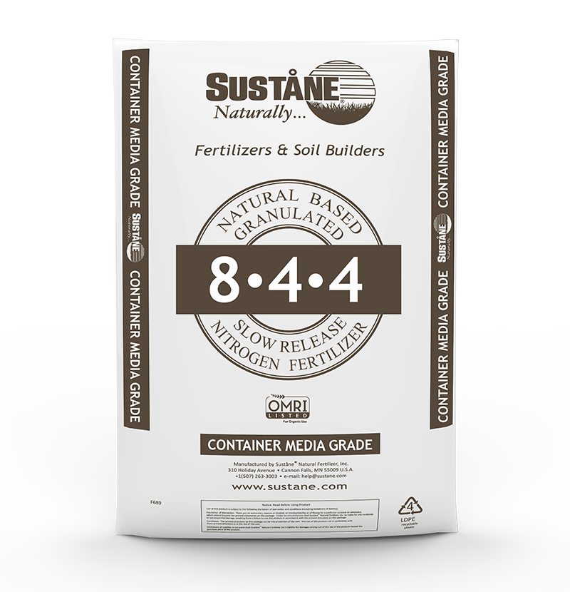 Sustane 8-4-4 50 lb. bag Container Media Grade OMRI Certified Granular Fertilizer